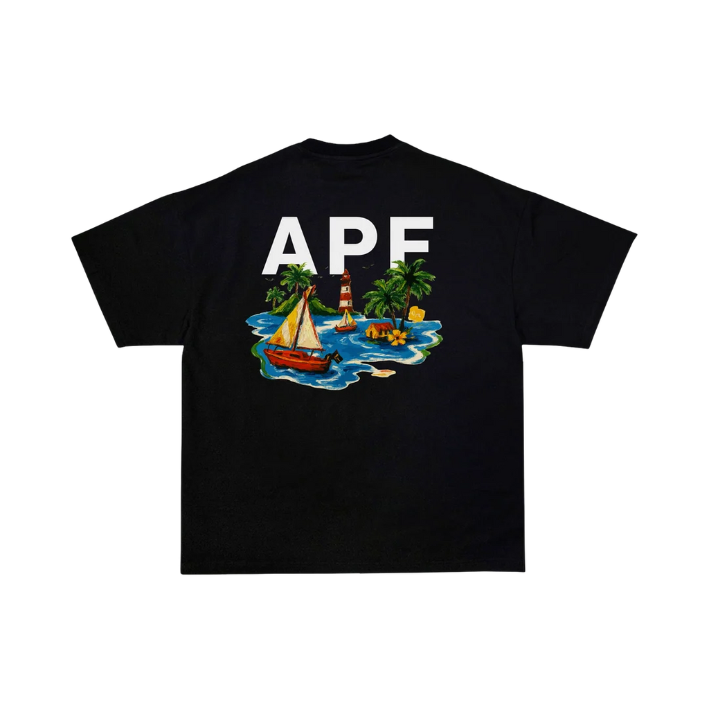 Attention Peinture Fraîche Island, t-shirt noir