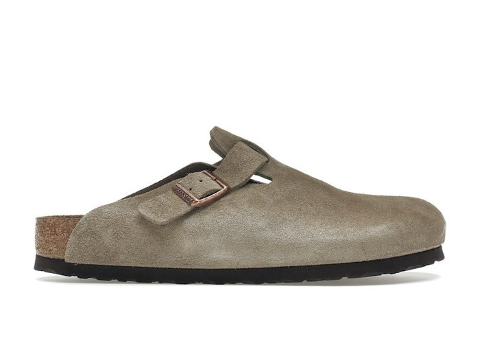 Birkenstock Boston Soft Footbed Suede Taupe