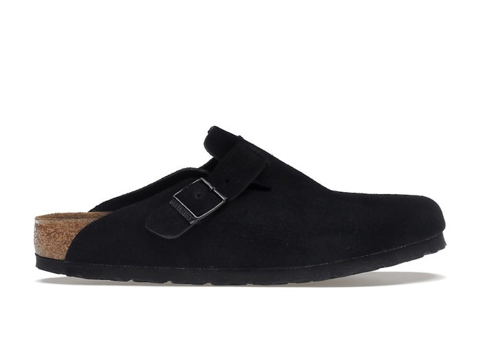 Birkenstock Boston Soft Footbed Suede Black