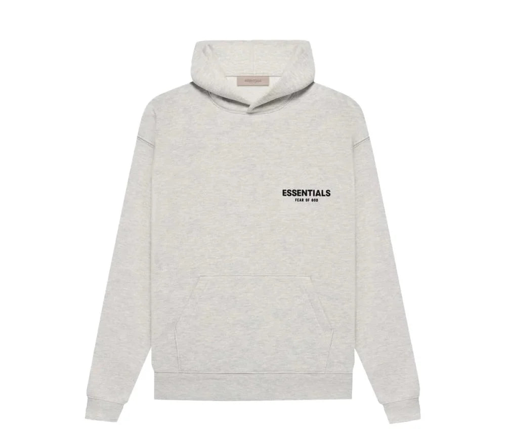 Fear of God Essentials Hoodie Light Oatmeal — vue de face
