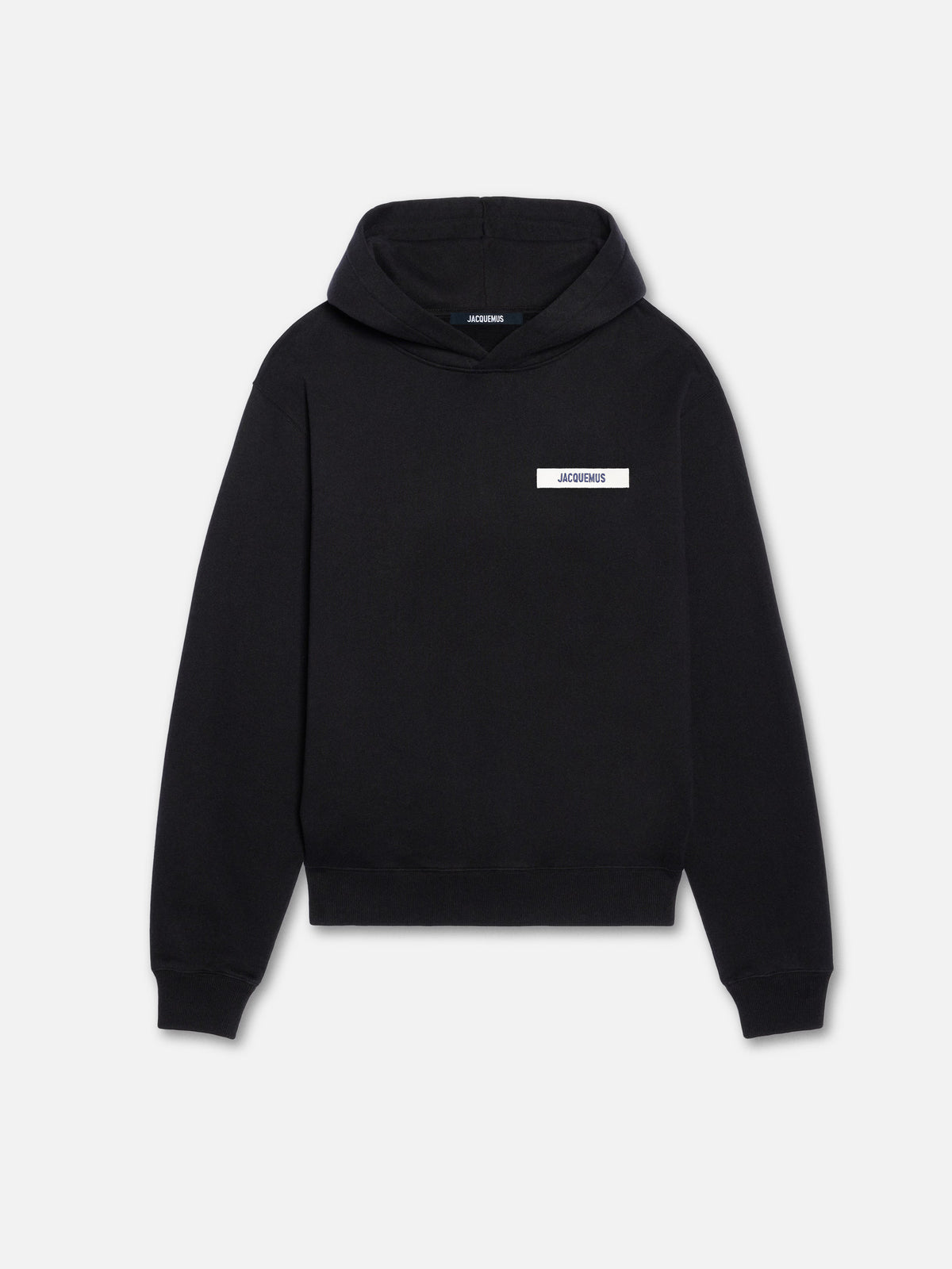 Jacquemus Hoodie Gros Grain noir — vue de face