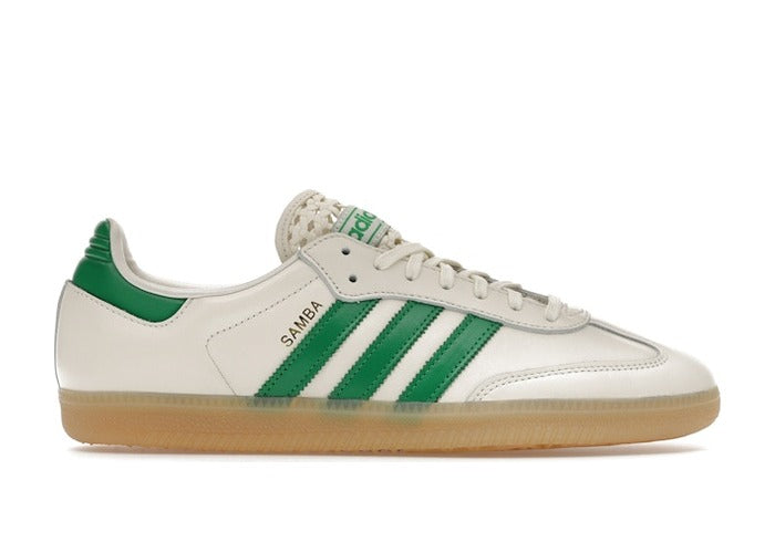 adidas Samba OG Basketweave Tongue Off White Green femme
