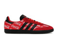 adidas Samba Coca-Cola, cuir rouge et bandes blanches