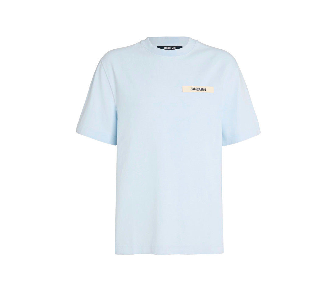 Jacquemus Le t-shirt Gros Grain bleu clair — vue de face