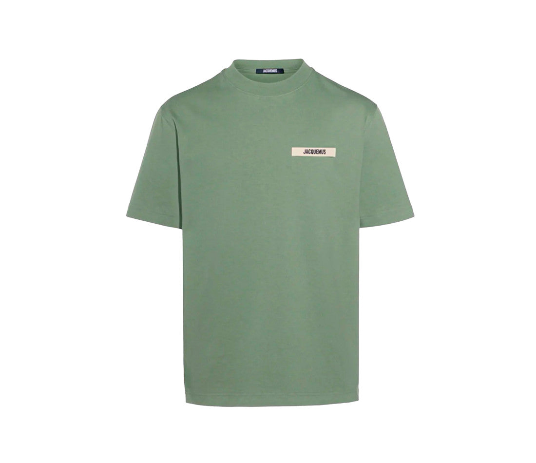 Jacquemus Le t-shirt Gros Grain khaki — vue de face
