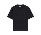 Ami Paris Tee Shirt Place des Victoires noir — vue de face