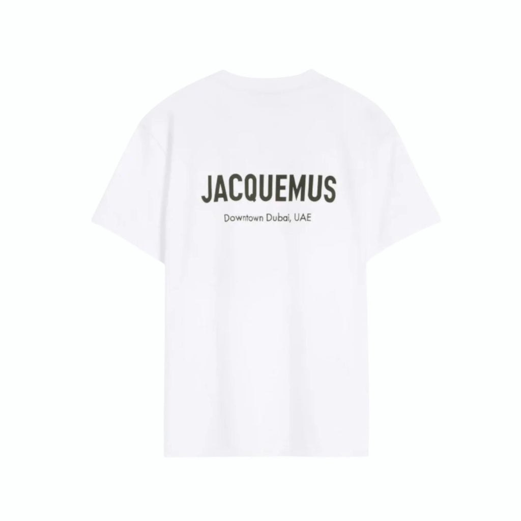 Jacquemus T-shirt Downtown Dubai blanc, détail de l'imprimé