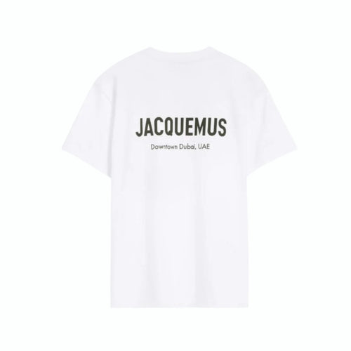 Jacquemus T-shirt Downtown Dubai blanc, détail de l'imprimé