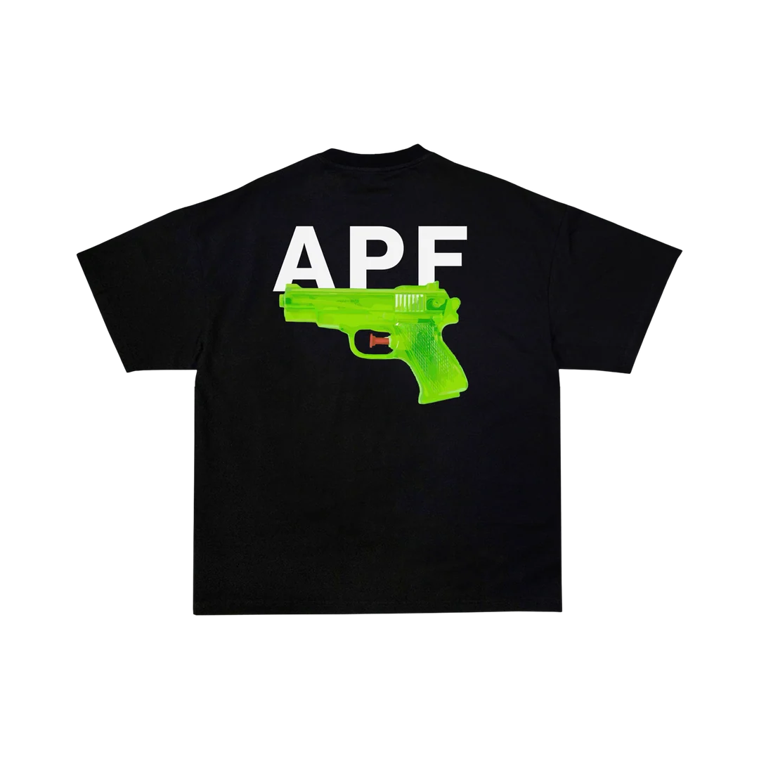 Attention Peinture Fraîche Watergun, t-shirt noir