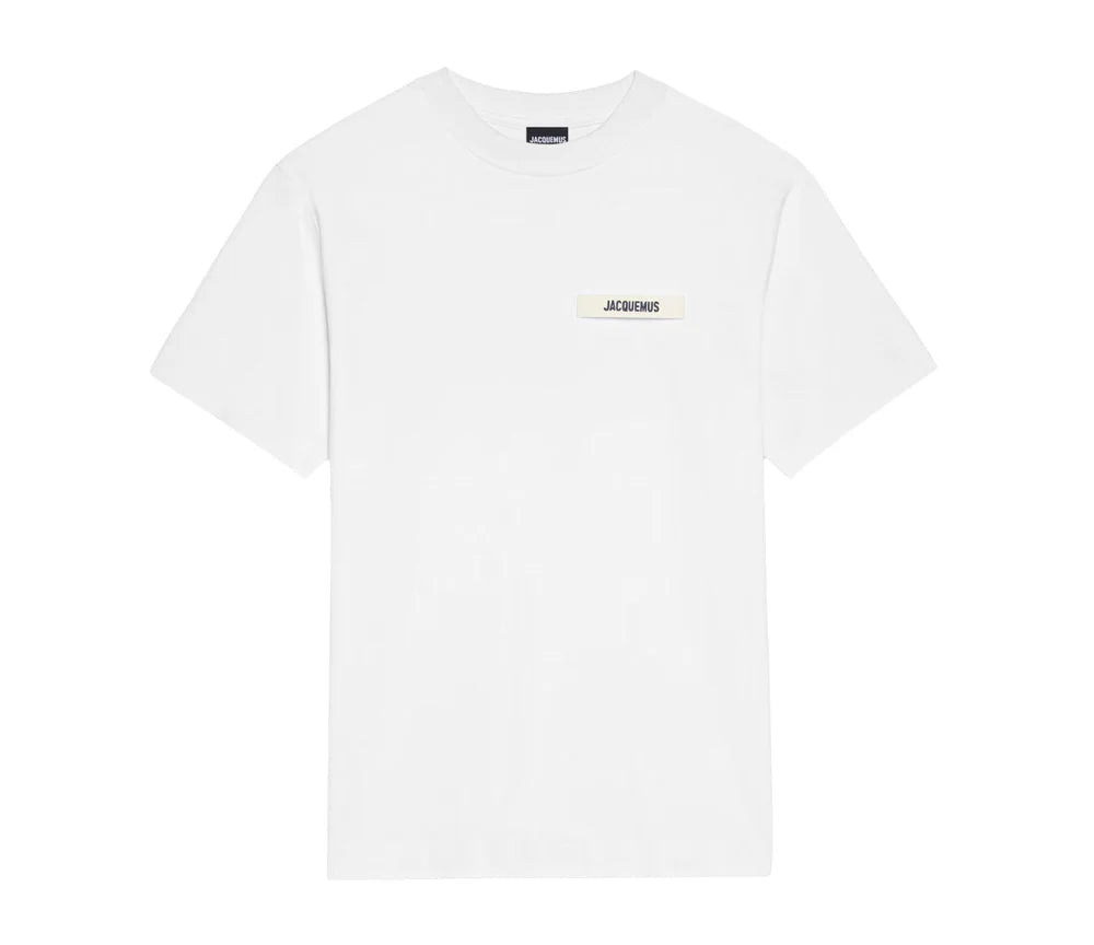 Jacquemus Le t-shirt Gros Grain blanc — vue de face